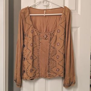 Free People Beaded Top